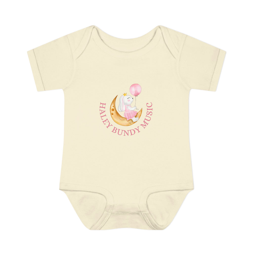 Personalized Baby Bodysuit – “Haley Bundy Music” Pastel Script Infant Onesie