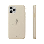 Biodegradable Phone Case — Minimal Microphone Sketch (HB), Eco-Friendly iPhone Cover
