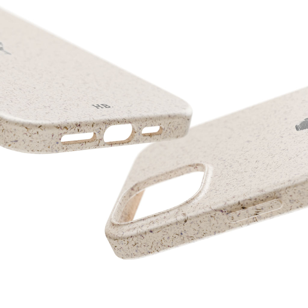 Biodegradable Phone Case — Minimal Microphone Sketch (HB), Eco-Friendly iPhone Cover