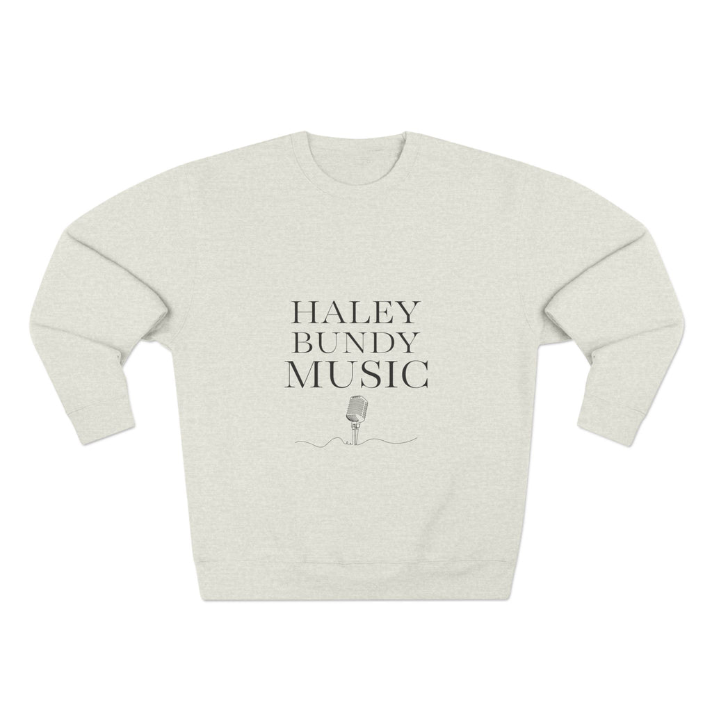 Haley Bundy Music Sweatshirt — Basic Microphone Crewneck (Mens)