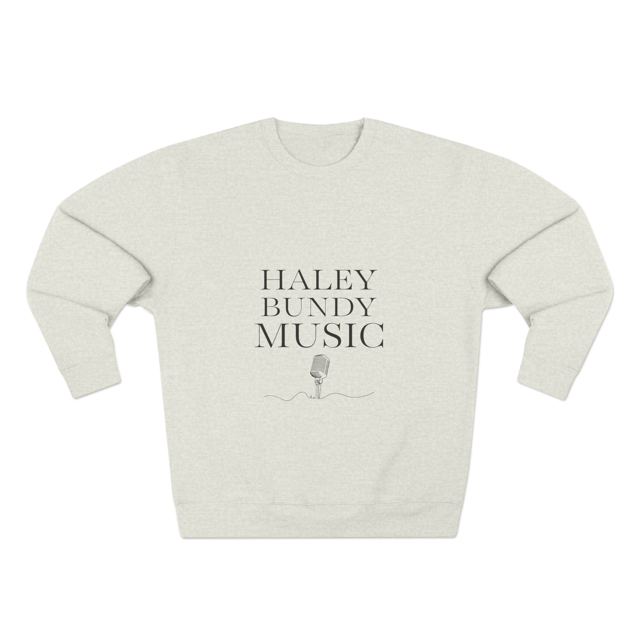 Haley Bundy Music Sweatshirt — Basic Microphone Crewneck (Mens)