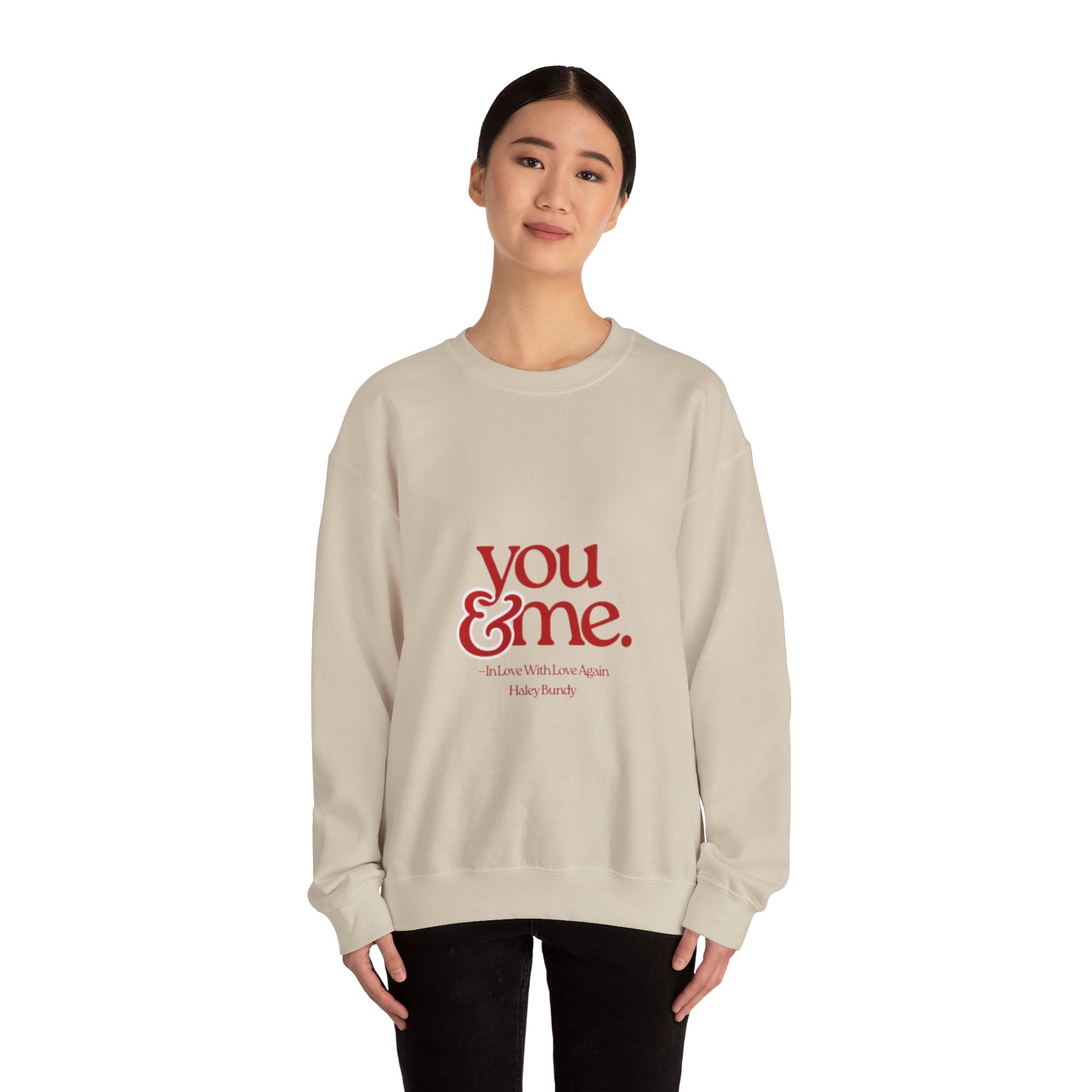You & Me Crewneck Sweatshirt – Romantic Graphic Pullover
