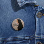 Photo Portrait Pin Button — Personalized Name Badge (Custom Face & Text)