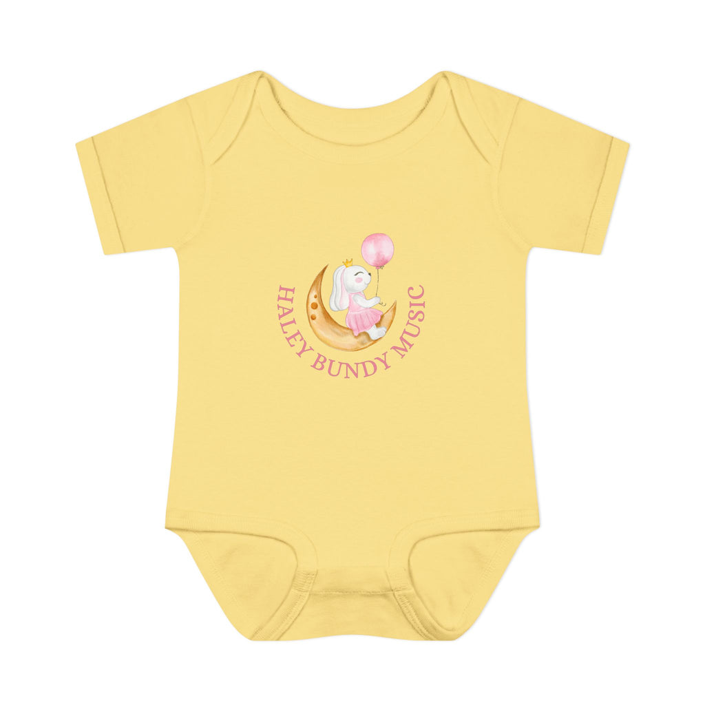 Personalized Baby Bodysuit – “Haley Bundy Music” Pastel Script Infant Onesie