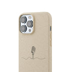 Biodegradable Phone Case — Minimal Microphone Sketch (HB), Eco-Friendly iPhone Cover
