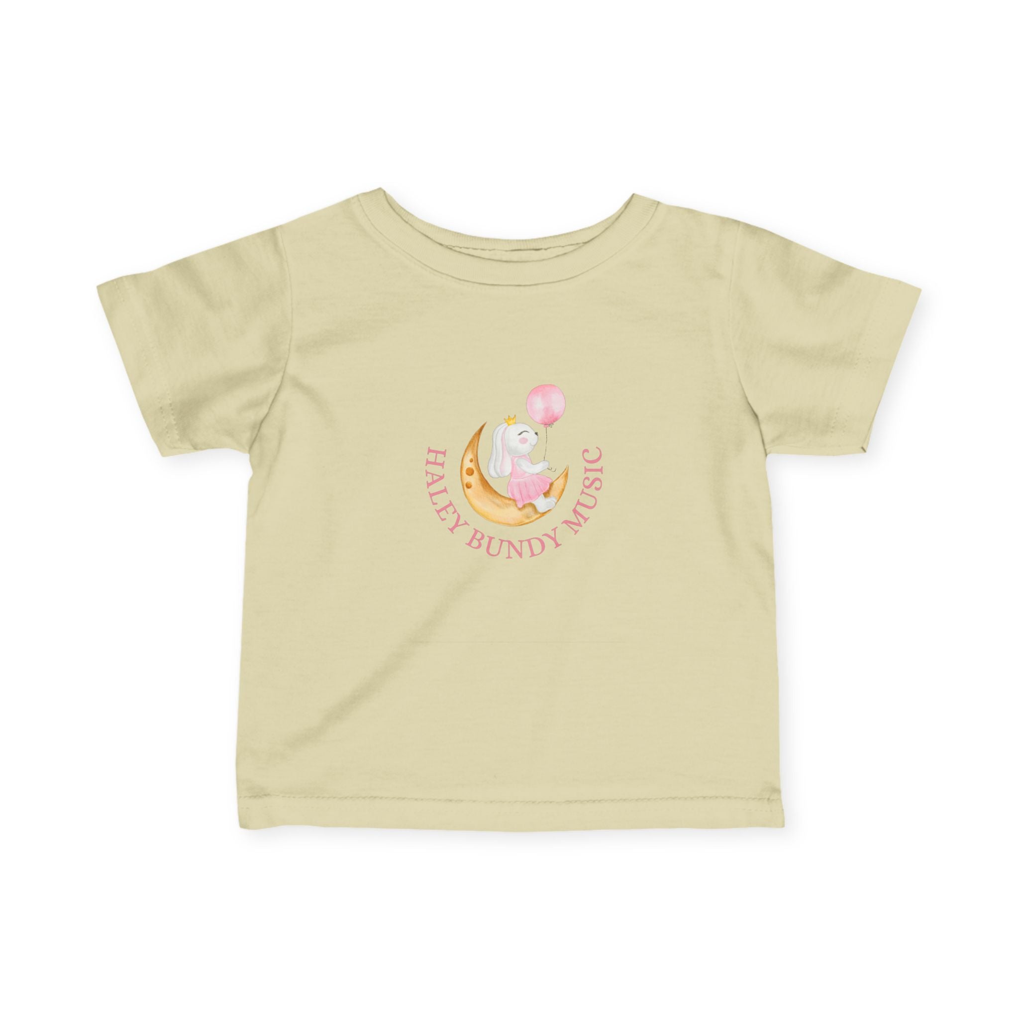 Infant Tee — Personalized "Haley Bundy" Baby Name Shirt (Pink Script)