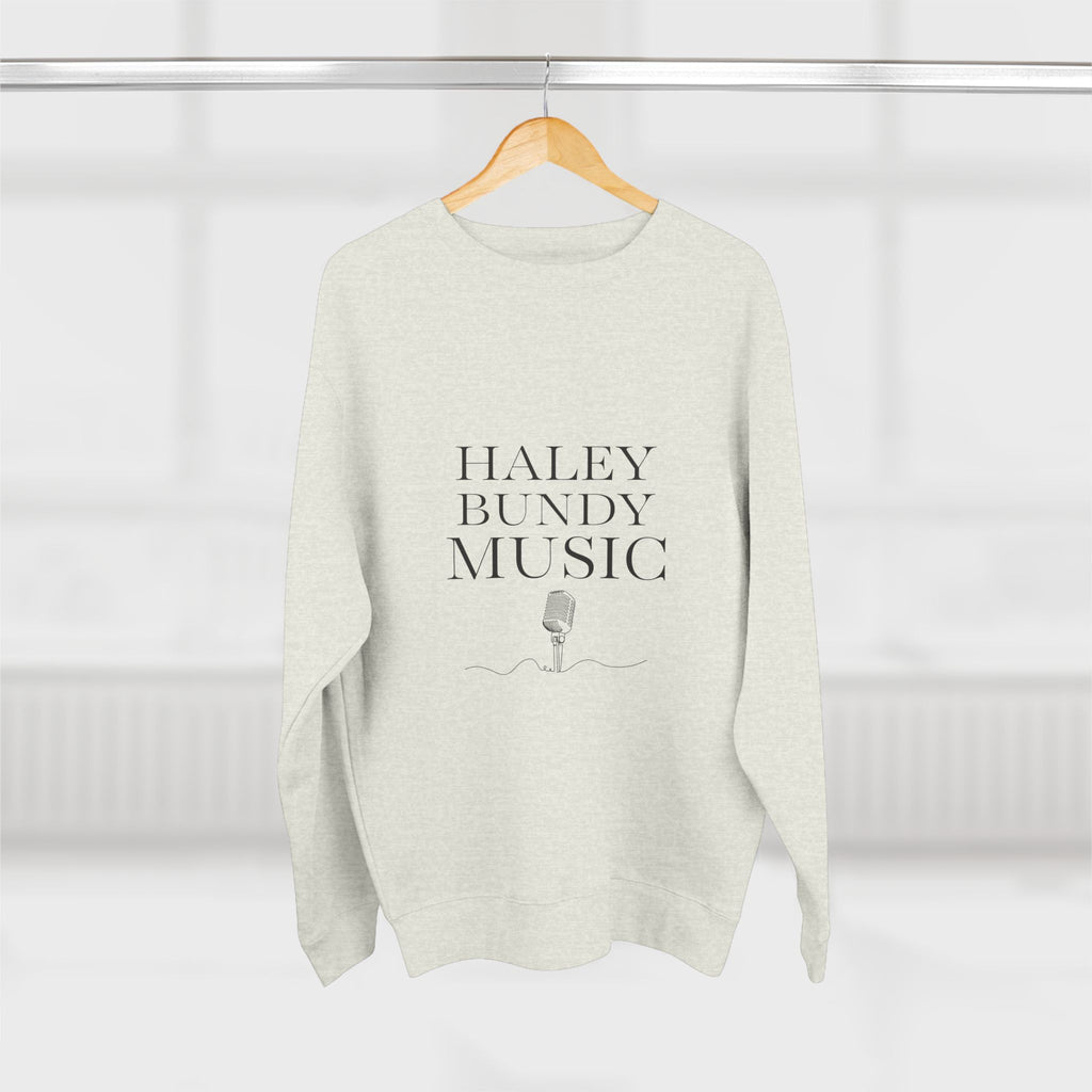 Haley Bundy Music Sweatshirt — Basic Microphone Crewneck (Mens)