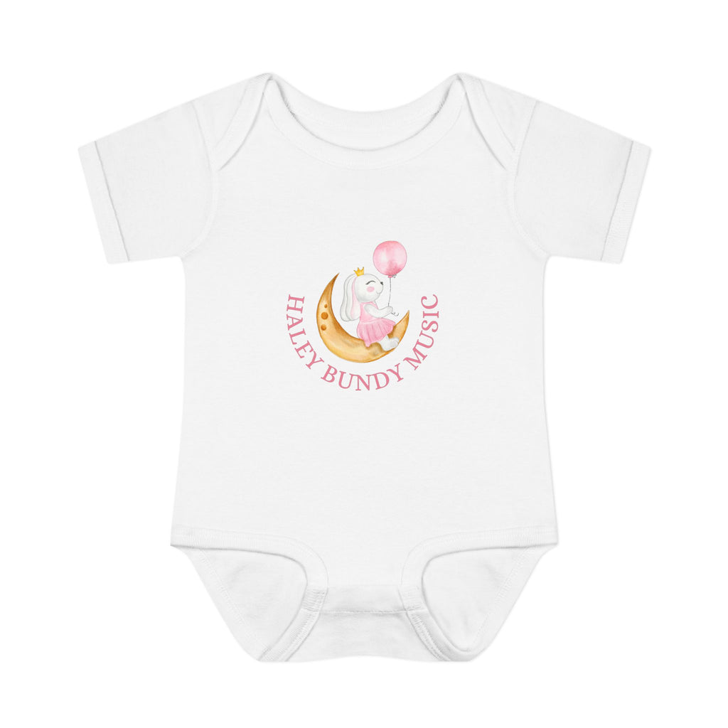 Personalized Baby Bodysuit – “Haley Bundy Music” Pastel Script Infant Onesie