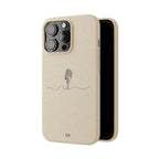 Biodegradable Phone Case — Minimal Microphone Sketch (HB), Eco-Friendly iPhone Cover