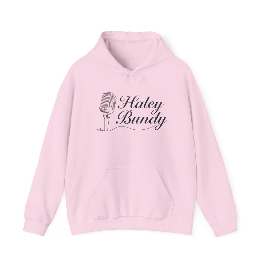 Haley Bundy Vintage Microphone Hoodie — Personalized Name Musician Sweatshirt