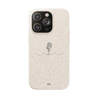 Biodegradable Phone Case — Minimal Microphone Sketch (HB), Eco-Friendly iPhone Cover