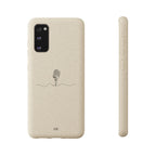 Biodegradable Phone Case — Minimal Microphone Sketch (HB), Eco-Friendly iPhone Cover