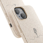 Biodegradable Phone Case — Minimal Microphone Sketch (HB), Eco-Friendly iPhone Cover