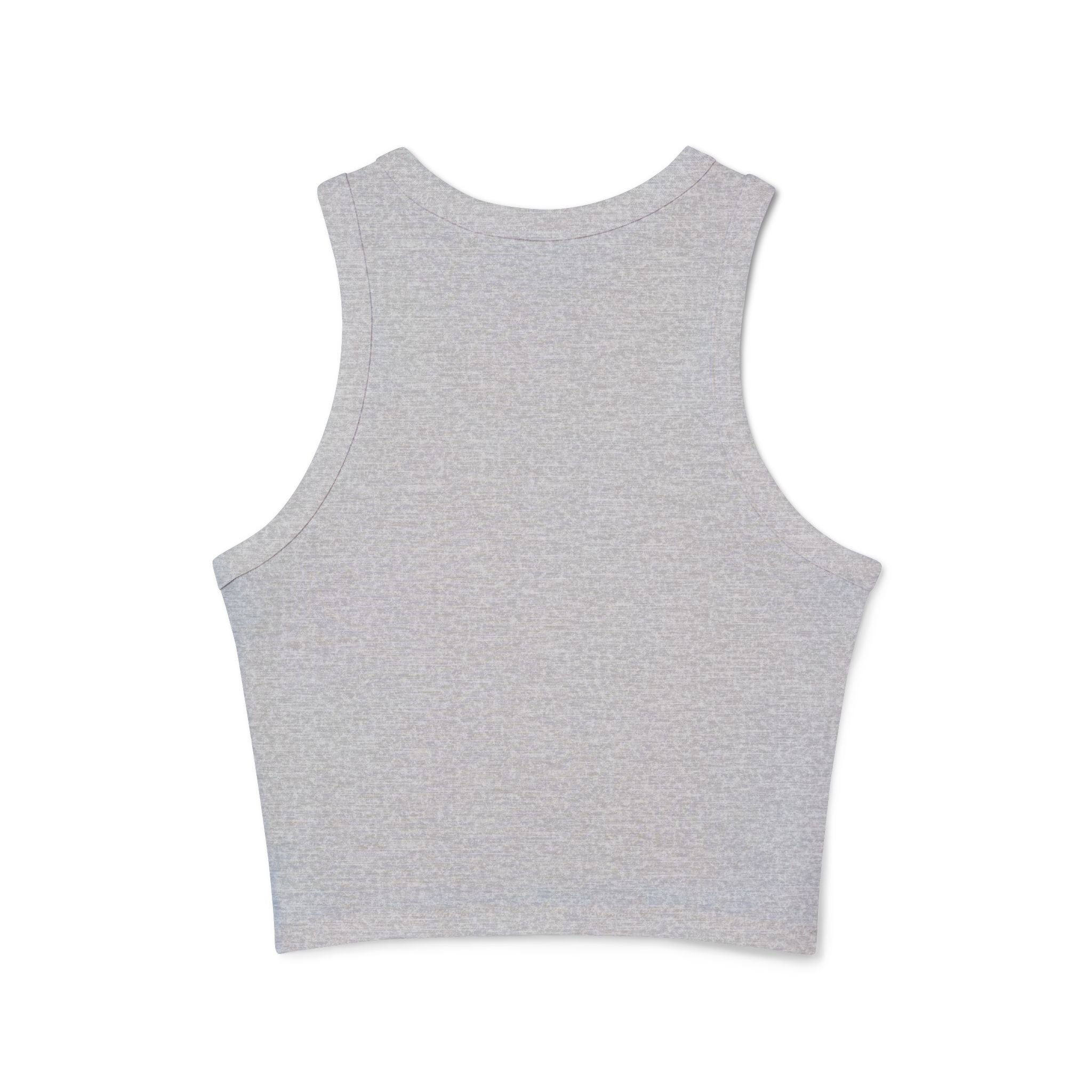 Ribbed Racer Tank — Minimalist Surf Microphone Line Art