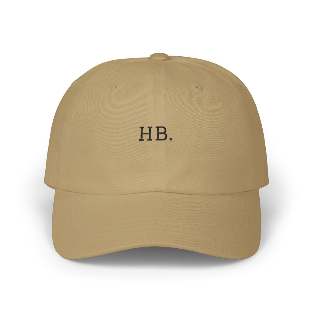 HB. Embroidered Dad Cap — Minimal Monogram Baseball Hat