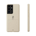 Biodegradable Phone Case — Minimal Microphone Sketch (HB), Eco-Friendly iPhone Cover