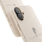 Biodegradable Phone Case — Minimal Microphone Sketch (HB), Eco-Friendly iPhone Cover