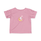 Infant Tee — Personalized "Haley Bundy" Baby Name Shirt (Pink Script)