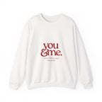 You & Me Crewneck Sweatshirt – Romantic Graphic Pullover
