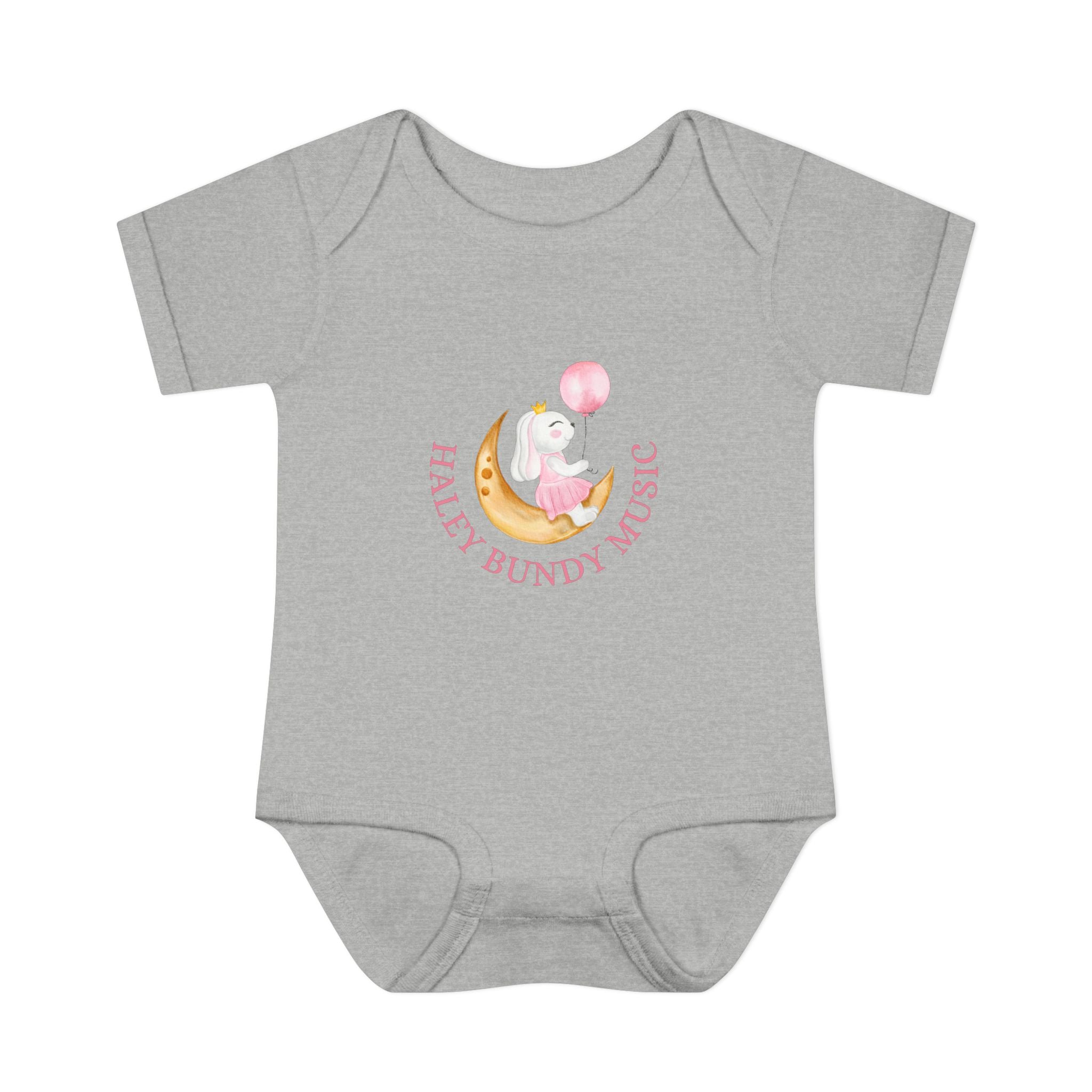 Personalized Baby Bodysuit – “Haley Bundy Music” Pastel Script Infant Onesie