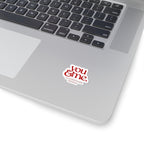 (In Love With Love Again) You & Me Red Script Kiss-Cut Sticker — Romantic Laptop Decal