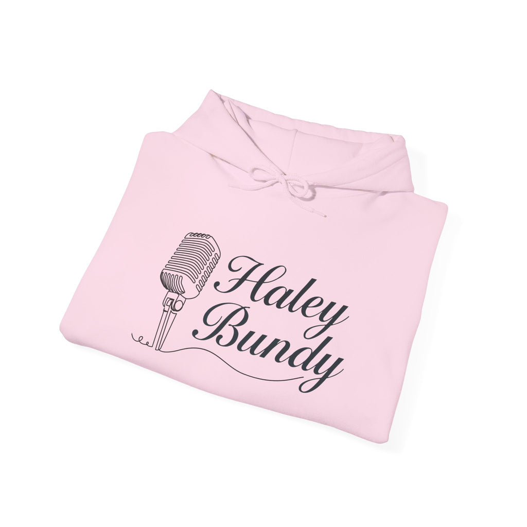 Haley Bundy Vintage Microphone Hoodie — Personalized Name Musician Sweatshirt