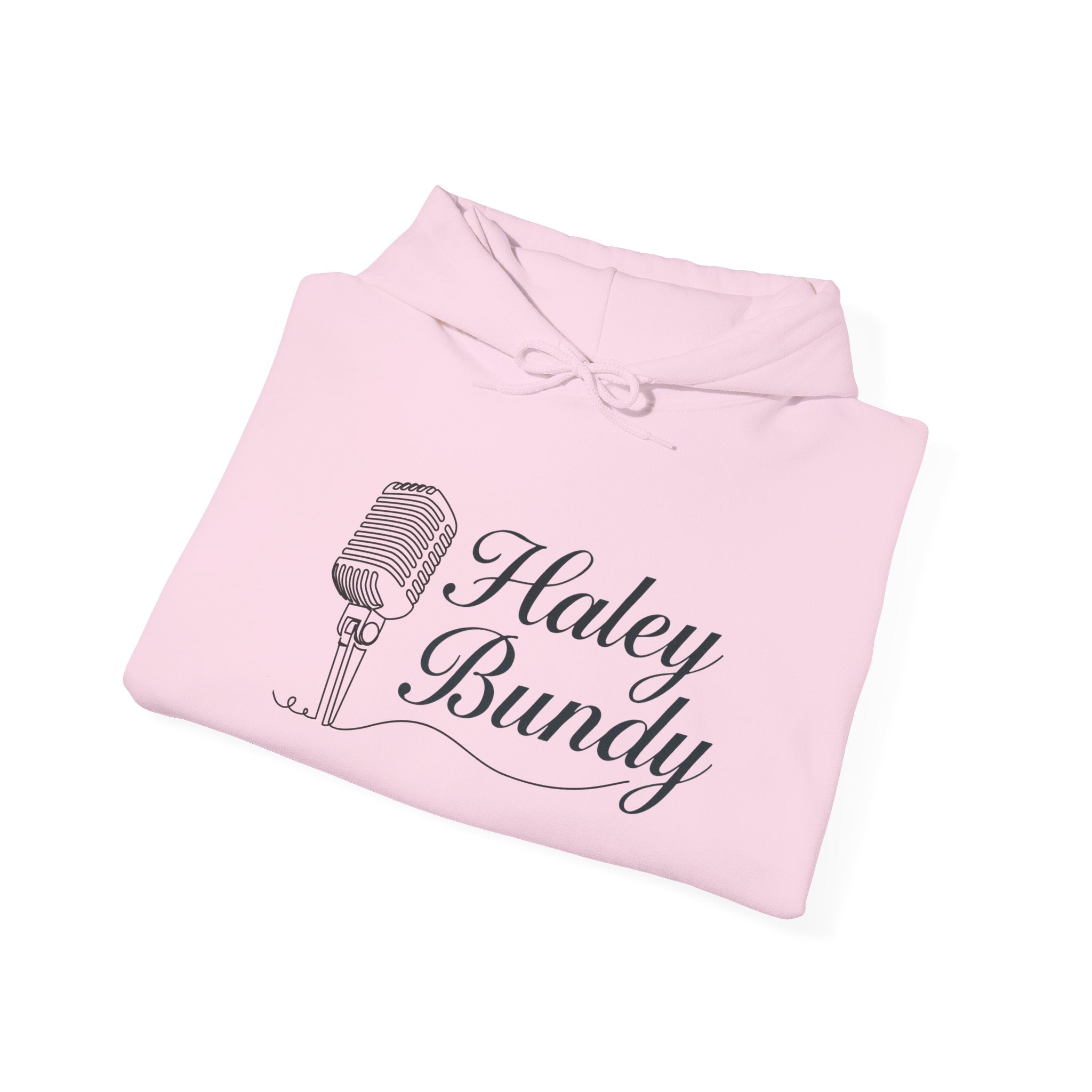 Haley Bundy Vintage Microphone Hoodie — Personalized Name Musician Sweatshirt