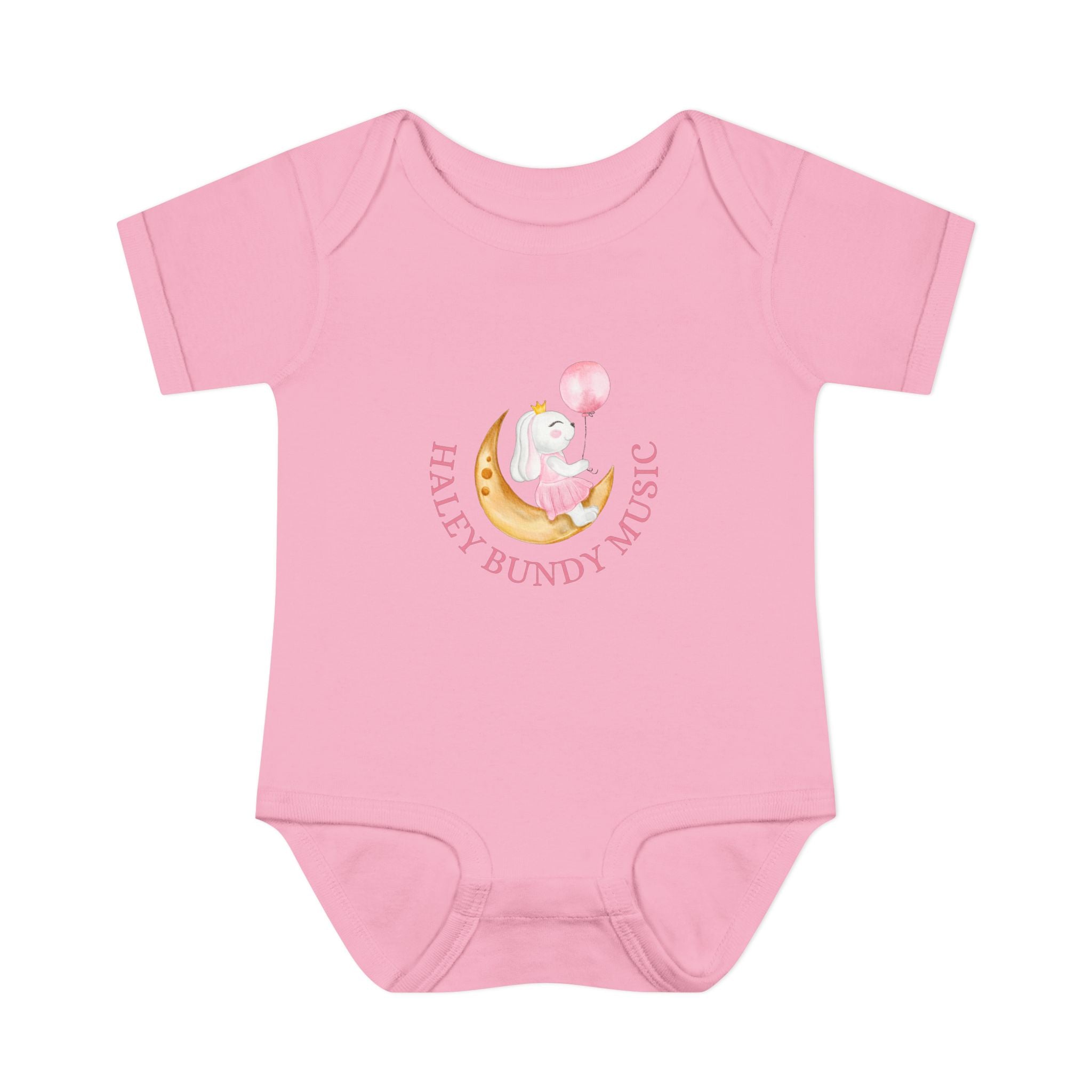 Personalized Baby Bodysuit – “Haley Bundy Music” Pastel Script Infant Onesie