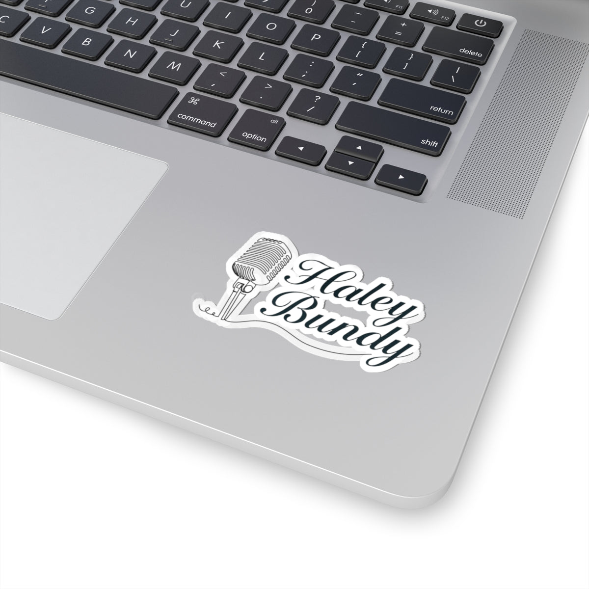 Microphone Name Sticker — "Haley Bundy" Kiss-Cut Vinyl Sticker
