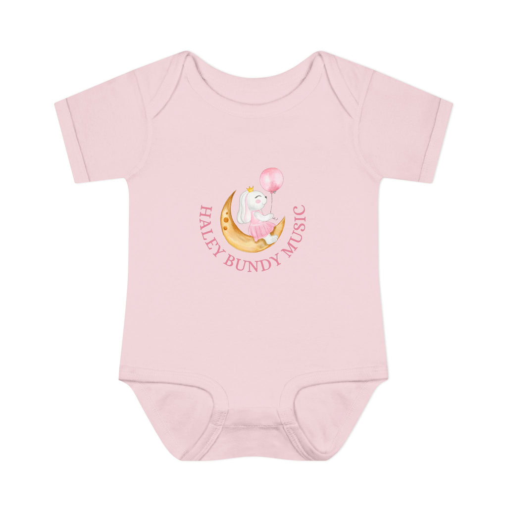 Personalized Baby Bodysuit – “Haley Bundy Music” Pastel Script Infant Onesie