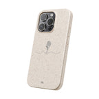 Biodegradable Phone Case — Minimal Microphone Sketch (HB), Eco-Friendly iPhone Cover