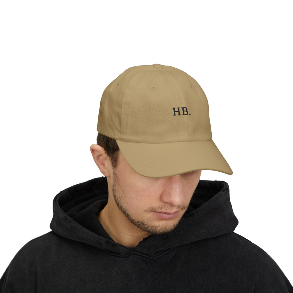 HB. Embroidered Dad Cap — Minimal Monogram Baseball Hat