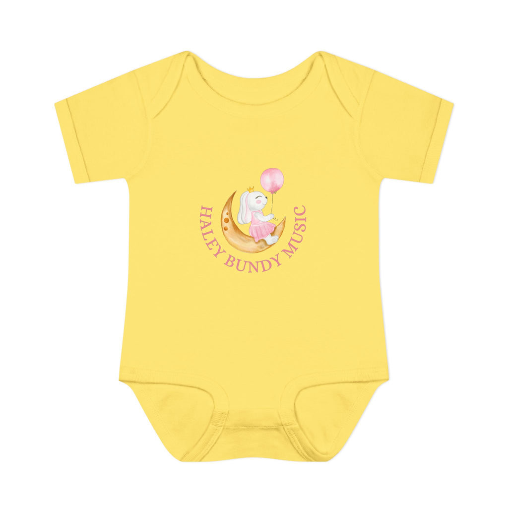 Personalized Baby Bodysuit – “Haley Bundy Music” Pastel Script Infant Onesie