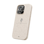 Biodegradable Phone Case — Minimal Microphone Sketch (HB), Eco-Friendly iPhone Cover