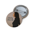 Photo Portrait Pin Button — Personalized Name Badge (Custom Face & Text)
