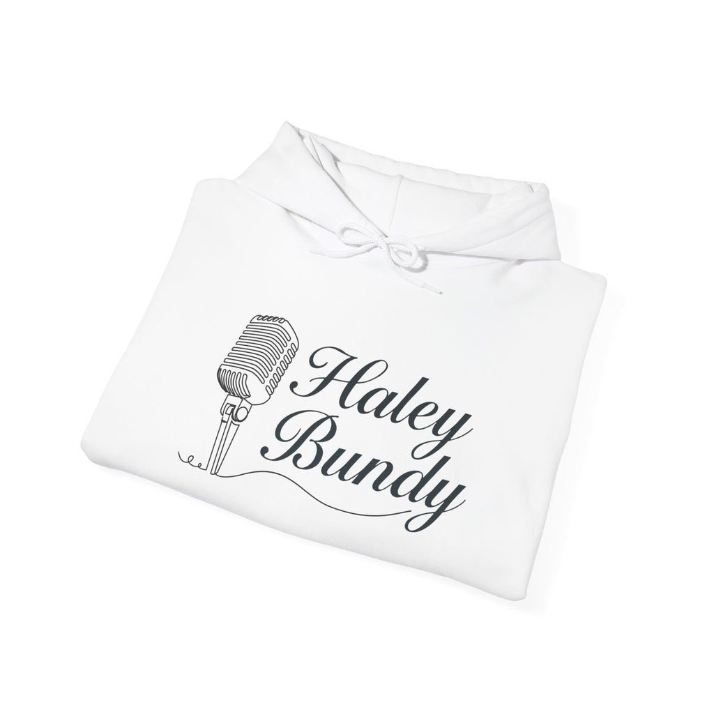 Haley Bundy Vintage Microphone Hoodie — Personalized Name Musician Sweatshirt