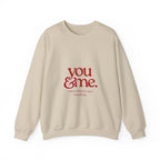 You & Me Crewneck Sweatshirt – Romantic Graphic Pullover