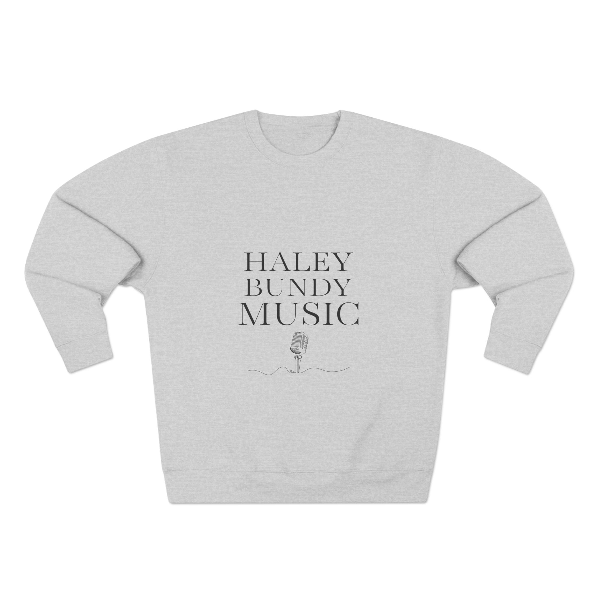 Haley Bundy Music Sweatshirt — Basic Microphone Crewneck (Mens)