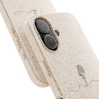 Biodegradable Phone Case — Minimal Microphone Sketch (HB), Eco-Friendly iPhone Cover