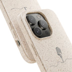 Biodegradable Phone Case — Minimal Microphone Sketch (HB), Eco-Friendly iPhone Cover