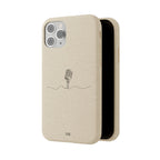 Biodegradable Phone Case — Minimal Microphone Sketch (HB), Eco-Friendly iPhone Cover