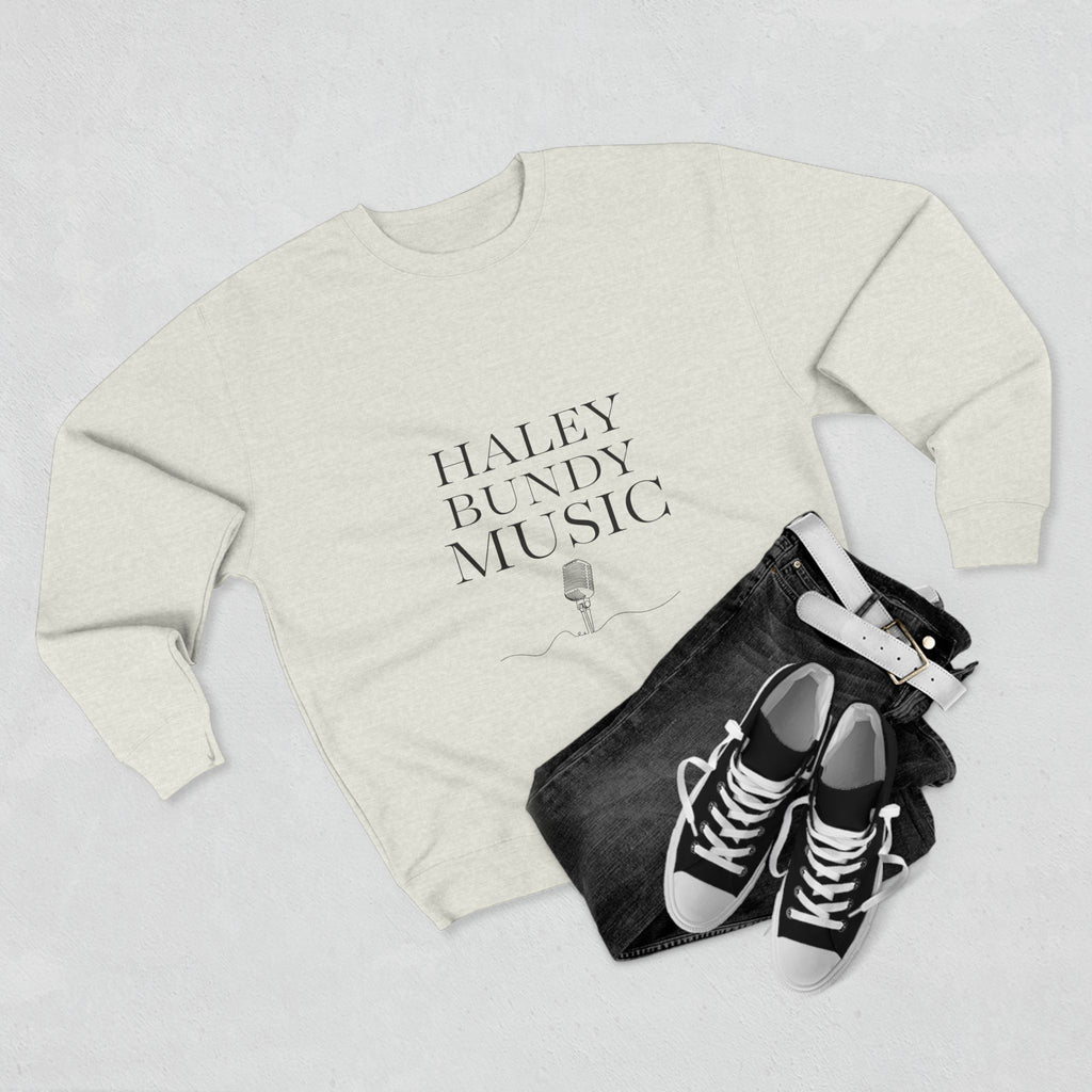 Haley Bundy Music Sweatshirt — Basic Microphone Crewneck (Mens)