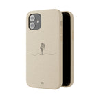 Biodegradable Phone Case — Minimal Microphone Sketch (HB), Eco-Friendly iPhone Cover