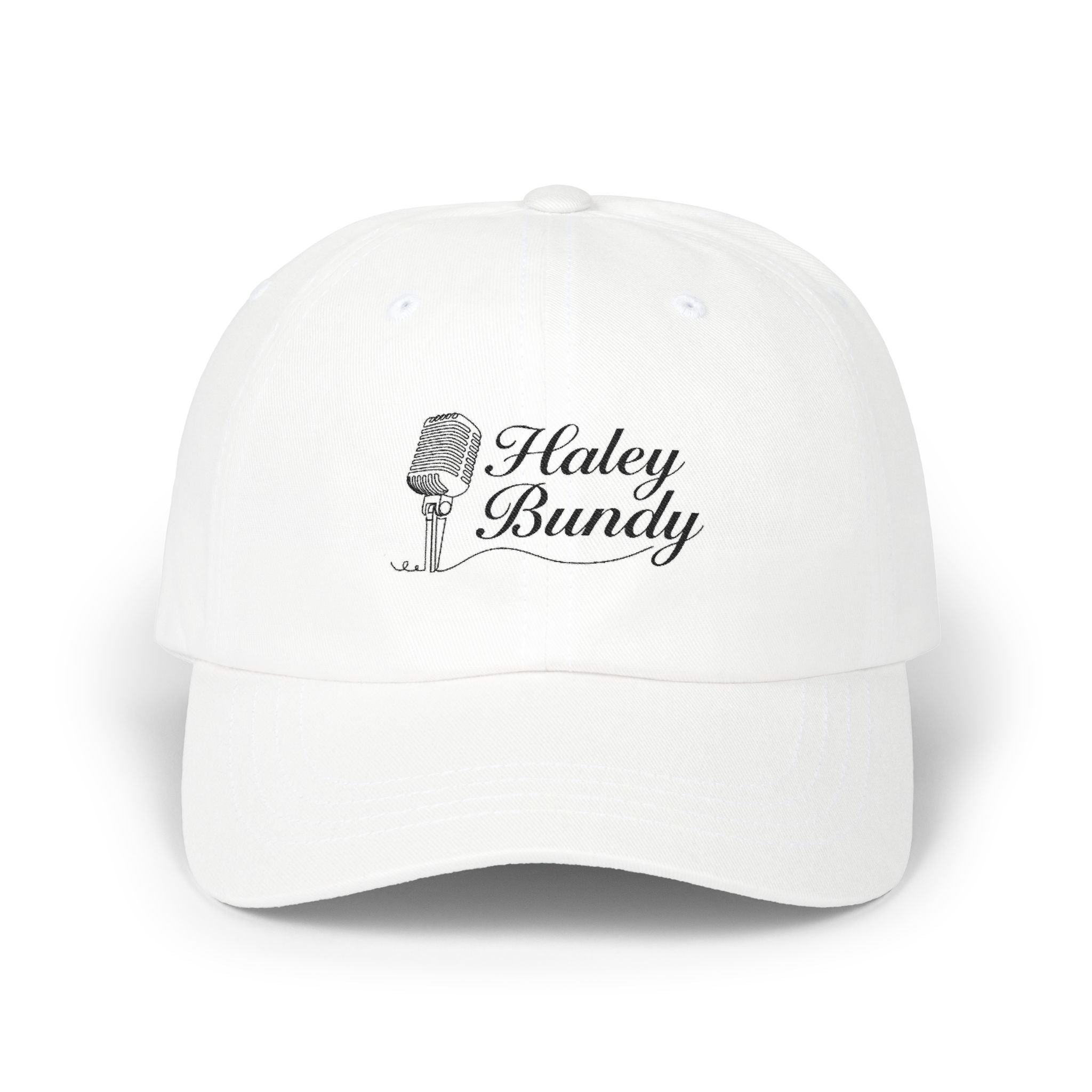 Haley Bundy Script Dad Cap — Embroidered Name Hat (e.g., Haley Bundy)