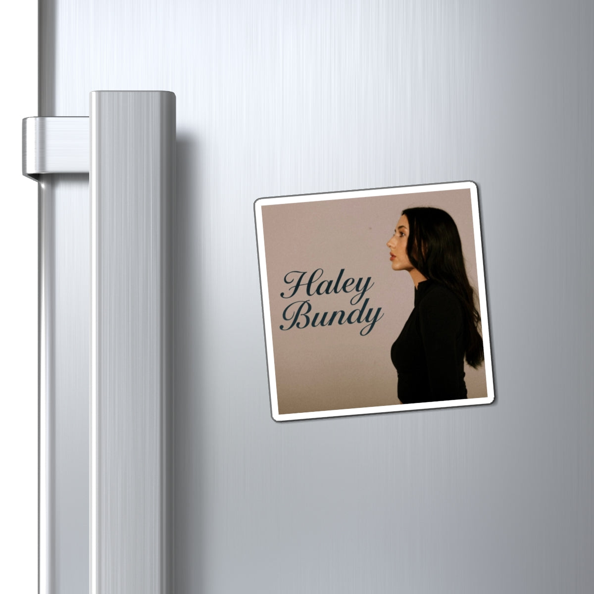 Haley Bundy Photo Magnet — Portrait Fridge Magnet with Script Name