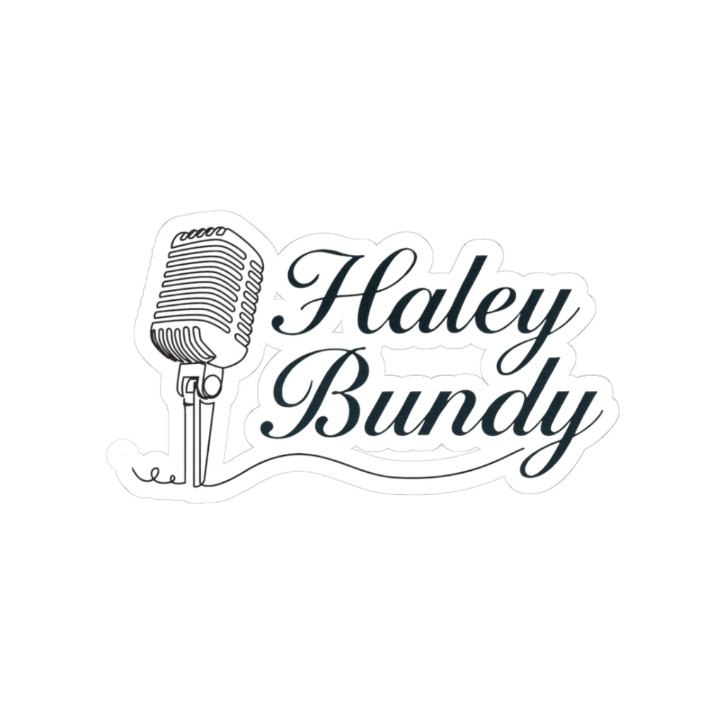 Microphone Name Sticker — "Haley Bundy" Kiss-Cut Vinyl Sticker