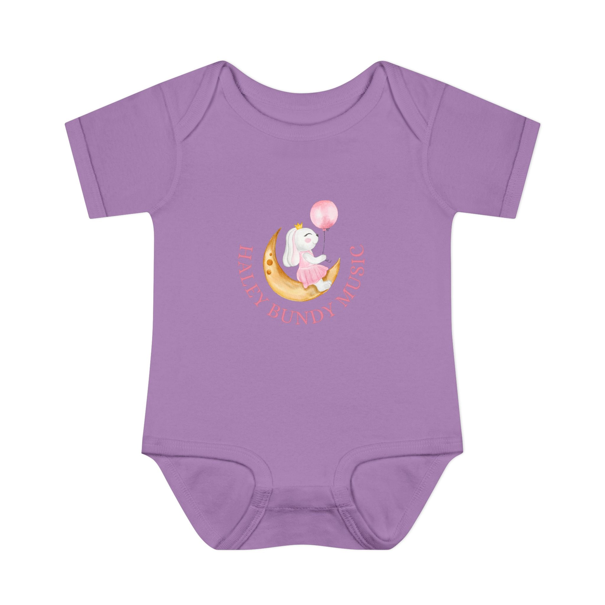 Personalized Baby Bodysuit – “Haley Bundy Music” Pastel Script Infant Onesie