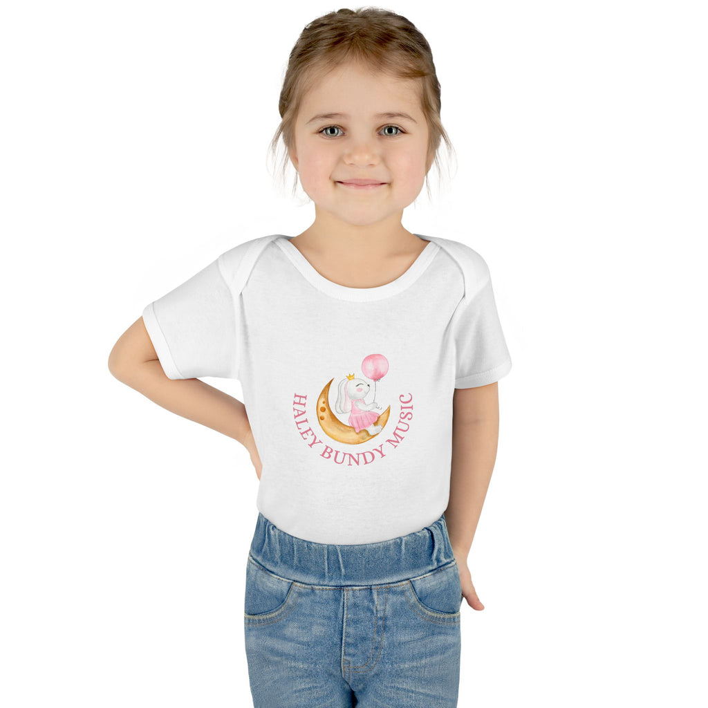 Personalized Baby Bodysuit – “Haley Bundy Music” Pastel Script Infant Onesie