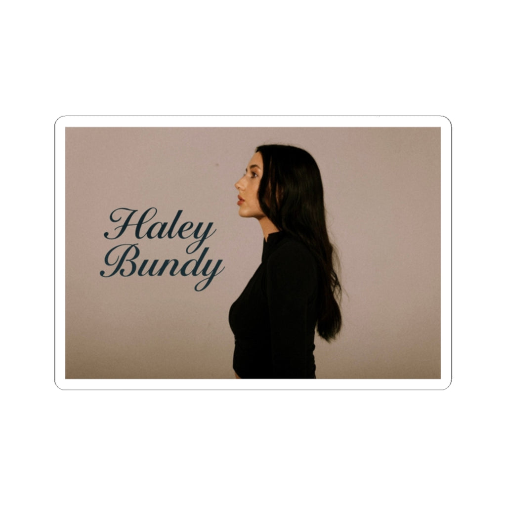 Haley Bundy Profile Photo Kiss-Cut Sticker — Minimal Portrait Laptop Decal